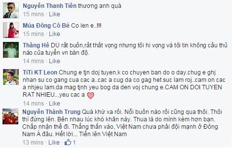 Các CĐV động viên Thành Lương