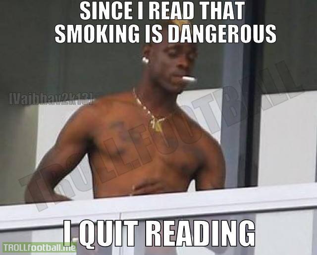 Tôi đọc báo thấy hút thuốc có hại, thế là tôi không thèm đọc báo nữa