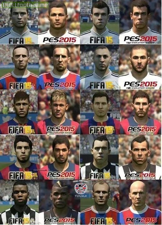 Game nào đẹp hơn, PES hay FIFA?