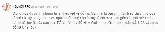 Nhiều CĐV tỏ ra tin tưởng vào Graechen