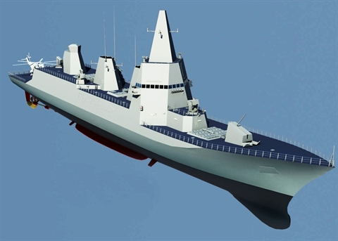 Hình ảnh tưởng tượng tàu khu trục Type 055 mới của Trung Quốc 
