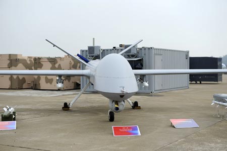 UAV Wing Loong của Trung Quốc được triển khai tới biển Hoa Đông. Ảnh: Tân Hoa Xã