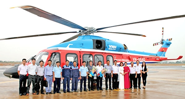 Máy bay AW-189 VN-8640 đã hạ cánh an toàn tại Sân bay Vũng Tàu ngày 20/12