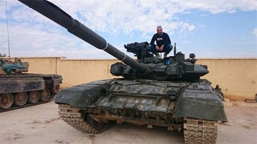
Hình ảnh của xe tăng T-90A được cho đang ở Syria. Ảnh: vpk.name.
