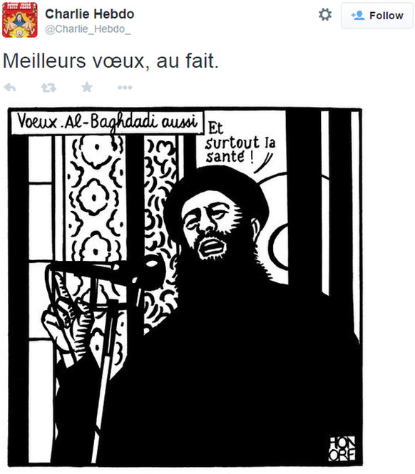 Bức ảnh gây nhiều đồn đoán của tạp chí Charlie Hebdo.