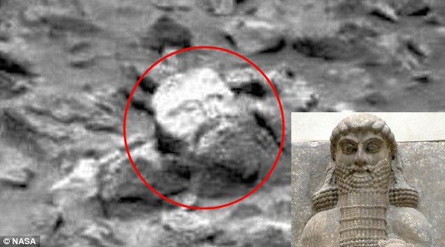Khối đá được cho là có hình dạng giống tượng Nabu trên sao Hỏa.
