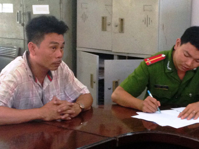 Tài xế Nguyễn Bảo Toàn khai nhận với công an sau vụ việc.