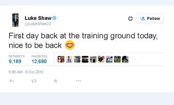 
Luke Shaw tuyên bố anh đã bắt đầu luyện tập trở lại.
