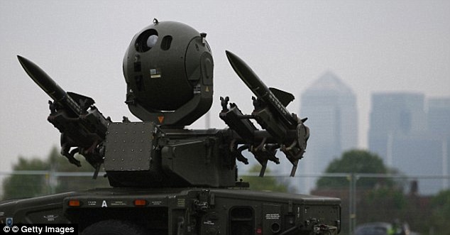 An ageing Rapier missile defence battery stationed in London. The same batteries are currently being used in the Falkland Islands but could be replaced  