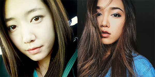 Park Shin Hye (trái) và cô nàng Bella Nguyễn (phải)