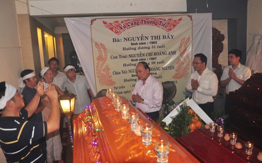Phó Thủ tướng Nguyễn Xuân Phúc chia sẻ nỗi đau với gia đình nạn nhân