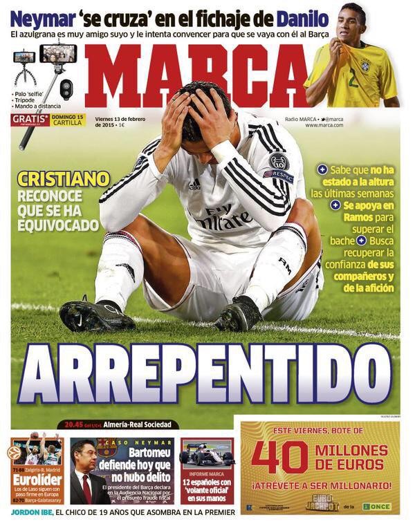 Marca giúp Ronaldo gửi lời xin lỗi tới CĐV Real Madrid