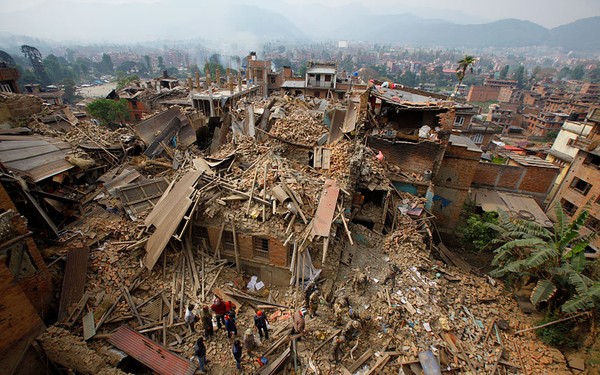 Khung cảnh đổ nát sau trần động đất mạnh 7,8 độ richter tại Nepal