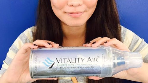 Không khí sạch đóng chai từ công ty Vitality Air