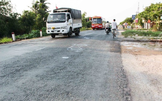 Khu vực vừa xảy ra TNGT tại phường Thuận Hưng, quận Thốt Nốt.