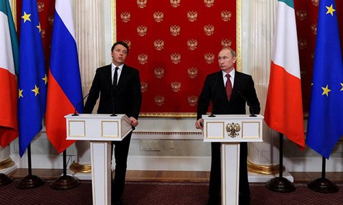 Tổng thống Nga Putin và Thủ tướng Italy tại cuộc họp báo chung (Ảnh: Kremlin.ru)