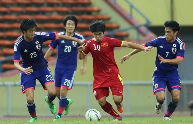 U23 Việt Nam thua U23 Nhật Bản 0-2 tại Vòng loại U23 châu Á. Ảnh: Internet.