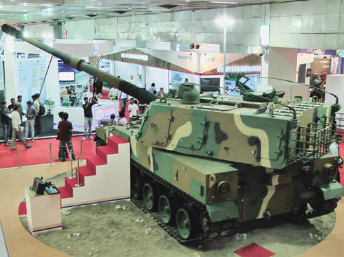 K-9 Vajra tại cuộc triển lãm Defexpo-2014 ở New Delhi. Ảnh: B.S