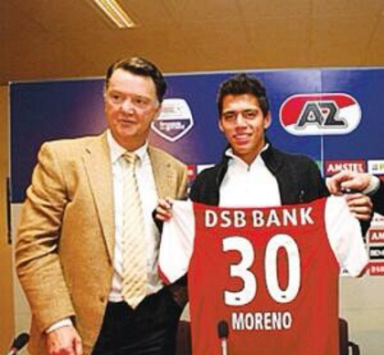 Moreno là học trò của Van Gaal hồi cả 2 làm việc ở AZ Alkmaar