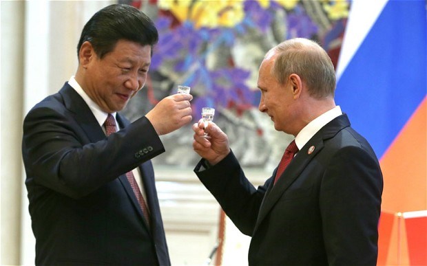 Chủ tịch Trung Quốc Tập Cận Bình và Tổng thống Nga Vladimir Putin.