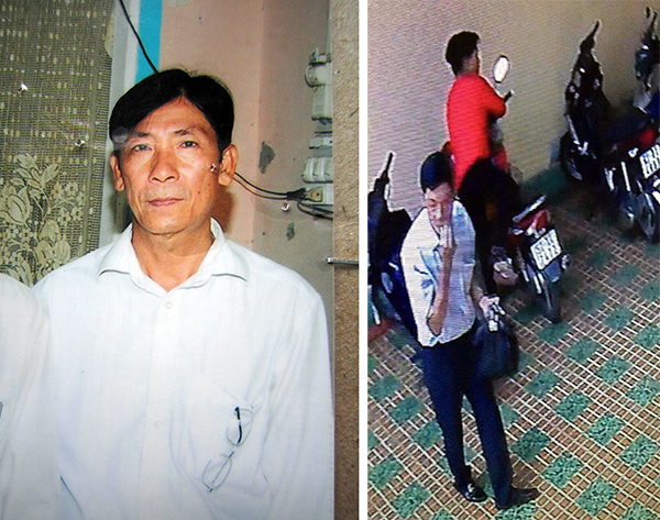 Hình ảnh camera khách sạn ghi lại và nghi can Phan Văn Liêu (Ảnh: CAND)