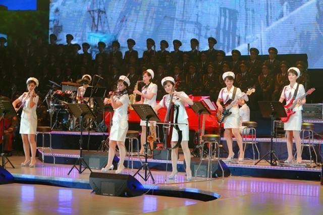 
Moranbong, ban nhạc pop gồm các cô gái đến từ Triều Tiên. (Nguồn: CCTV)
