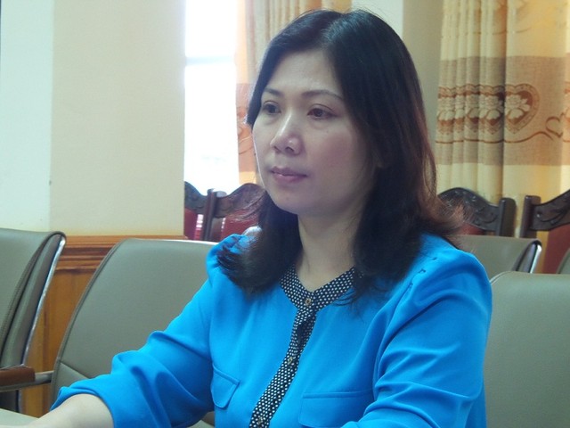 Bà Nguyễn Thị Hồng Lâm - Phó Chủ tịch Liên đoàn Lao động tỉnh Phú Thọ