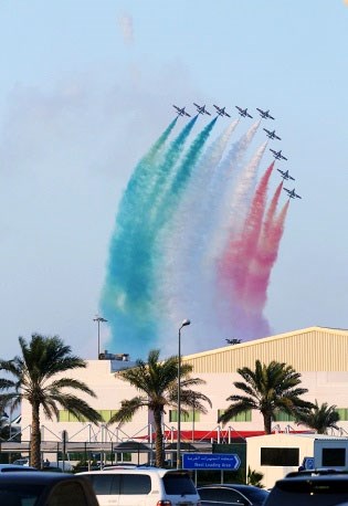 
Đội bay nhào lộn Frecce Tricolori của Italia.
