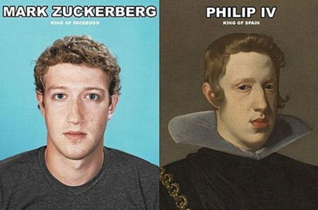
Mark Zuckerberg trông rất giống với Philip IV. Ảnh:  viralnova.
