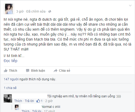 K.K đã nhanh chóng đăng đàn để nói rõ hơn về chuyến đi ồn ào của mình. 