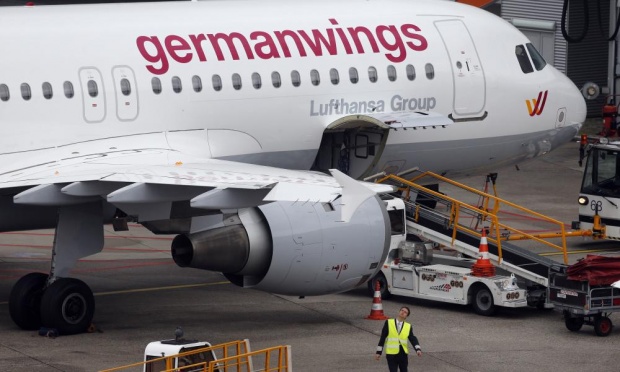 Một chiếc Airbus A320 của GermanWings tại sân bay Dusseldorf. Ảnh: AP