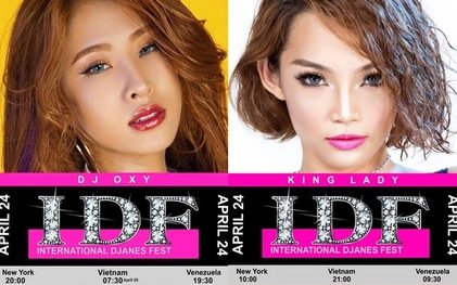 
2 DJ Oxy và King Lady của Việt Nam vừa lọt vào Top 100 năm 2014 theo bảng xếp hạng của một website chuyên về DJ nổi tiếng thế giới. Danh sách này dựa theo kết quả khảo sát từ 30.9.2014 đến 3.11.2014 dành cho những người yêu nhạc điện tử trên toàn cầu bỏ phiếu cho những nữ DJ họ yêu thích.
