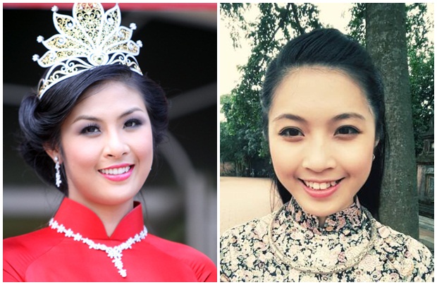 Một số tạo hình cho thấy Lưu Thu Liên khá giống với Hoa hậu Ngọc Hân.