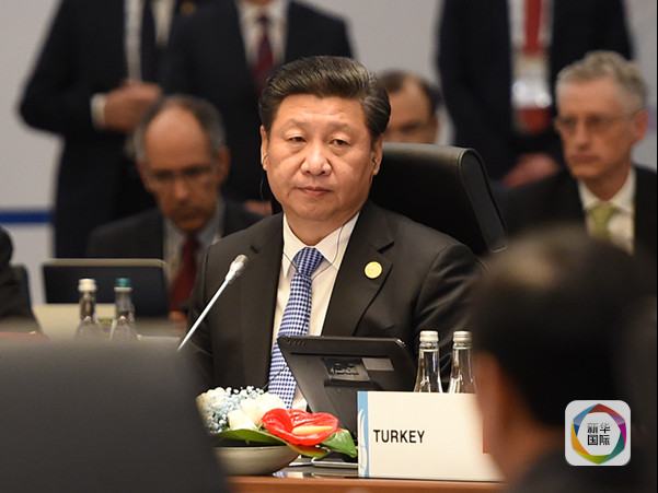 
Chủ tịch Trung Quốc Tập Cận Bình trong một cuộc họp tại G-20. Ảnh: Xinhua
