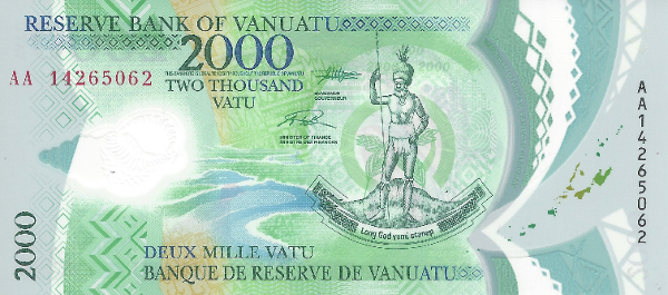 Tờ 2,000 Vatu của Vanuatu.