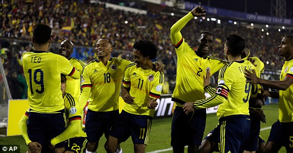 Trận đấu kết thúc với tỉ số 1-0 cho Colombia.