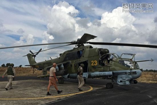 
Trực thăng Mi-24P của Nga được triển khai tại Syria
