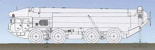 Bản vẽ xe phóng cùng tên lửa của tổ hợp Spear-R.