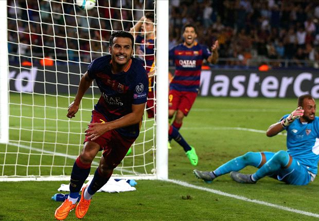 Pedro đã ghi bàn thắng ấn định tỉ số trong trận siêu cúp châu Âu.