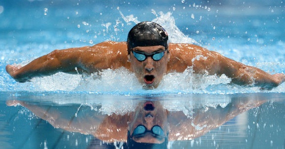 Michael Phelps - huyền thoại bơi lội người Mỹ.