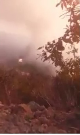 
Hình ảnh được cho là của trực thăng Nga rơi tại Latakia
