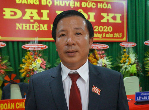 
Ông Nguyễn Văn Út - Bí thư huyện ủy Đức Hòa 

