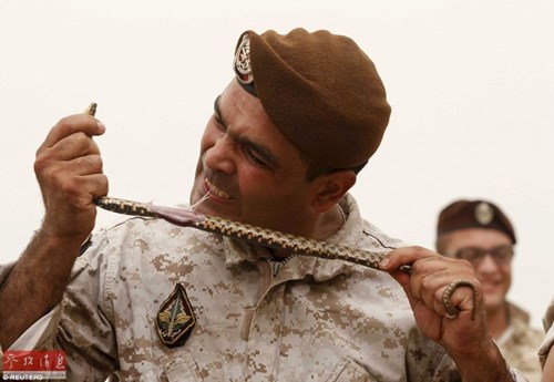Tận thấy biệt kích Lebanon ăn rắn sống, kéo xe bọc thép - ảnh 2