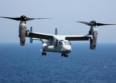 Trực thăng vận tải hàng khủng MV-22 Osprey do Boeing sản xuất.