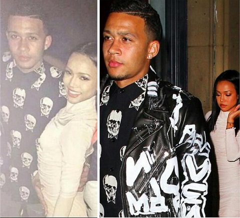 Depay tay trong tay với Karrueche Tran