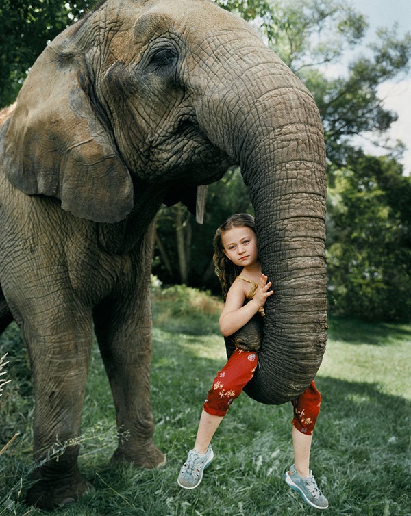 Tuyệt đẹp bộ ảnh bé gái bên hàng trăm loài động vật hoang dã