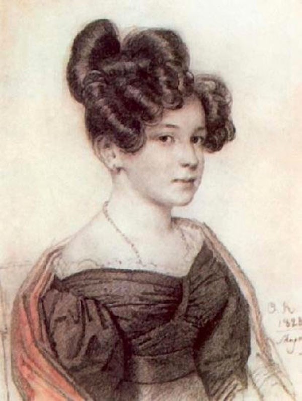 
Nàng thơ Olenia của Pushkin trong một bức chân dung. 
