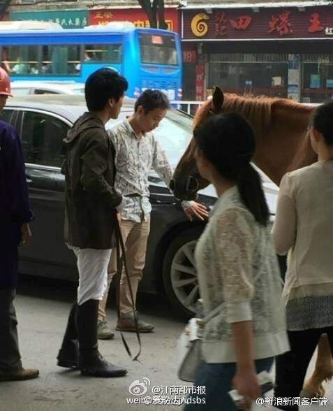 Lái xe BMW đòi bắt đền chủ ngựa (Nguồn: CCTV)