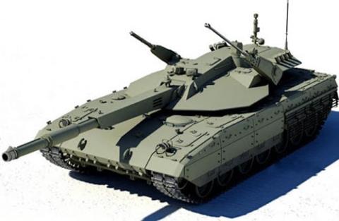 Hình ảnh đồ họa về một khái niệm xe tăng T-14 Armata được dân mạng thiết kế.