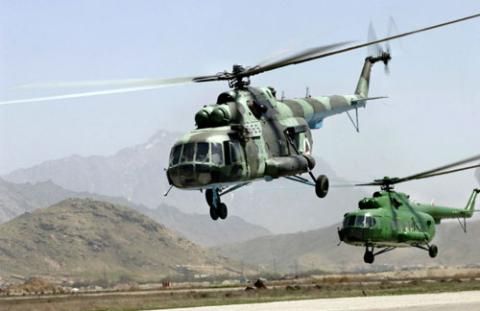 
Trực thăng Mi-17 của Nga được Mỹ mua cho Afghanistan.
